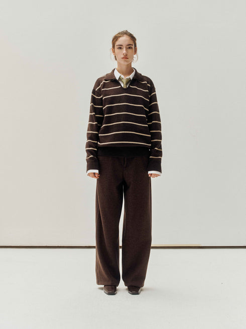 Kaelen Wool Polo Sweater